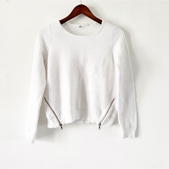 Anthropologie Moth Quiet Luxury Merle Pullover Quilted Sweater Small Cozy Chic - Picture 2 of 15